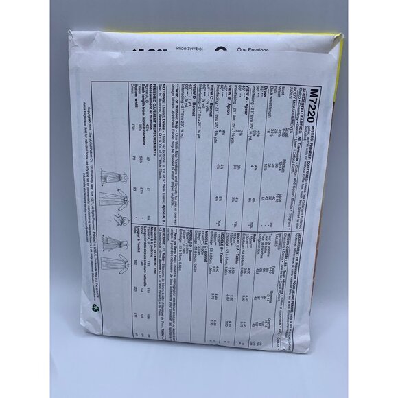 McCall's Pioneer Costumes Sress Sewing Pattern Sz 8P 10P M7220 - uncut - Picture 3 of 3